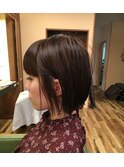 マル○ダみたいな切りっぱなボブ☆