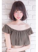 《LAGOON》小顔ひし形シルエット☆大人可愛いナチュラルボブ