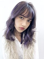 アイティー バイ アルバム 中野店(IT by ALBUM) ラフウェーブ_マロンベージュAラインボブかきあげロング_8096