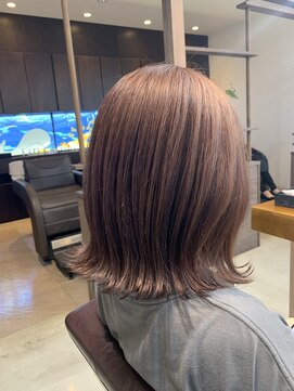 ラ メール ヘア デザイン(La mer HAIR DESIGN) ピンクベージュカラー×くびれミディ