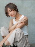 小顔ショート/ヌーディーカラー/髪質改善/似合わせカット