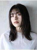 似合わせカット/ナチュラル外ハネ/セミディ#韓国風巻き