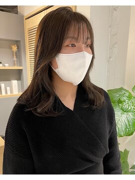 コフィー バイ メルト 吉祥寺(cofy by melt) 【松本咲花】韓国風顔まわりフェイスレイヤー　オリーブベージュ