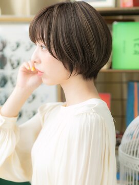 カバーヘア ブリス 大宮西口(COVER HAIR bliss) 耳かけも◎黒髪斜めバング小顔クールショートh3大宮20代30代40代