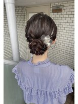 アップヘア　アップスタイル　シニヨン　浴衣ヘア