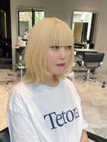 リアン バイ キートス(Lien by kiitos)&nbsp;ハイトーンブロンド/抜きっぱなし/ブリーチカラー/色落ちしない