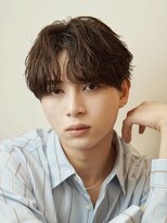 オーシャントーキョー 原宿(OCEAN TOKYO)&nbsp;韓国ヘアカルマパーマコンマバングセンターパート黒髪ウルフ