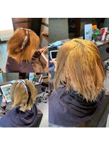 トレスト(TREST)&nbsp;ハイトーンショートスタイル（リタッチブリーチ＋全体カラー）