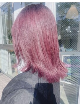 ハツメイ 川崎西口店(HATSUMEI) 冬艶★ハイトーンWカラー!ベリーピンク★