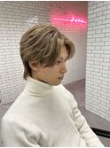 フェザーショート×ミルクティーベージュ