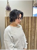 黒髪パーマ