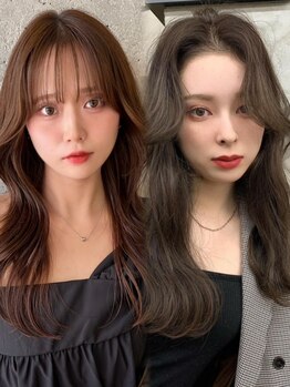 ミリ(mm)の写真/カットだけでふわっとした抜け感を◇可愛いも大人びた印象も自由自在！【仙台/髪質改善/ダブルカラー】