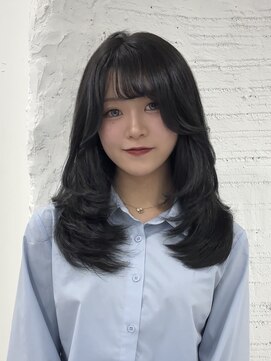 シーン(scene) ブルーブラック×レイヤー×韓国ヘア×ワンカール【広島】