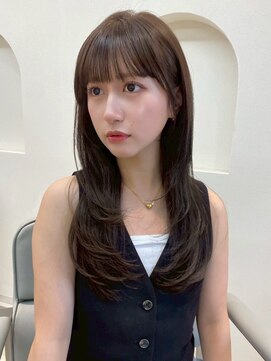 ノイ 銀座(noi) 顔周りレイヤーカットロングレイヤーボブ韓国ヘアハッシュカット
