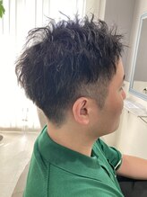 フェード×ショートパーマ