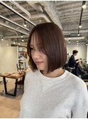 似合わせカラー+切りっぱなしボブ