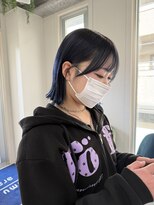 エムサロン 高崎あら町テラス店(emusalon)&nbsp;［rena］ブルーラベンダー×ミニボブ