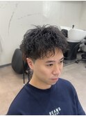 ルーズショートパーマアクティブショート刈り上げツーブロック