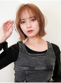 【La fith】切りっぱなしボブ×ダブルカラー×シースルーバング
