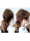 【ENTRANCE*佐竹】 ルーズなポニテ♪ロープ編み&波ウェーブ☆