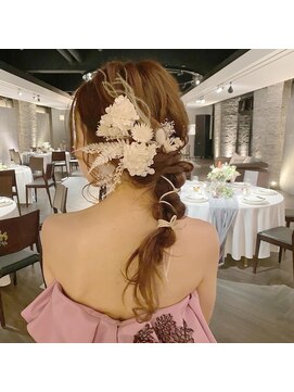 グランルッソ 岡山駅前(GRAN LUSSO) 花嫁アレンジ☆編みおろし