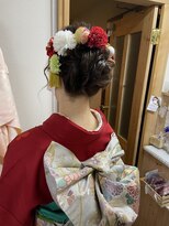 ロカット サロン(Roquat Salon)&nbsp;成人式アップシニヨンアレンジ【ヘアセット/立川/立川南】