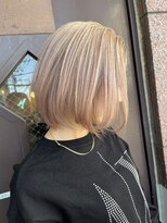 サロンドミルク 溝の口店(salon de MiLK)&nbsp;20代30代40代/ハイトーン/ボブ/ミルクティーベージュ［溝の口］