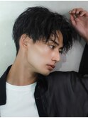無造作センターパートスタイル!