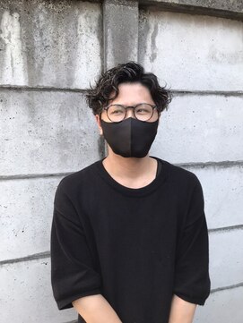 アストロ デザイン オブ ヘアー(ASTRO design of hair) メッシュスパイラルパーマ /メンズヘア/コンマヘア/アップバング