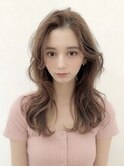 ヘルシーロング韓国くびれヘアショコラベージュ透明感20代30代