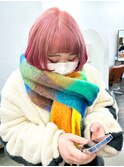 【Anli☆岩瀬萌】ペールピンク チェリーレッド 裾カラー 暖色