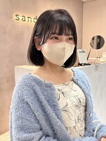 サンド 池袋(sand)&nbsp;ぱつっとボブ／ボブ／縮毛矯正／前髪カット