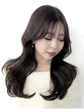 ワン バイ ジエクト(One by The Ect) 【レイヤーロング】透明感◎黒髪アッシュカラーパープルブラック