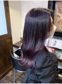 #パープルカラー#グラデーション#ケアブリーチ