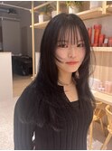 レイヤーカット×ブルーブラック