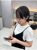 切りっぱなしボブ