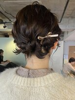 【あきら】ヘアセットリボンアレンジカチモリ卒業式ヘア結婚式