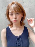 くせ毛風カールナチュラルカール前髪サイドバングミニウルフ