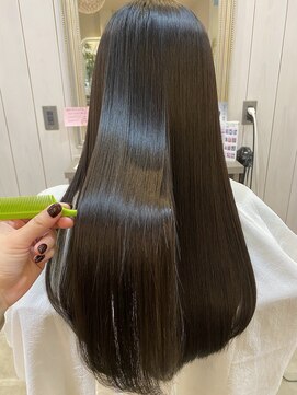 シェル 津山の手店(shel) 韓国風◎顔周りカット×オリーブグレージュレイヤーロング20代