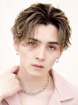 ルーシー 渋谷(LUCEY) センターパートフェザーパーマシャドウパーマメンズパーマ