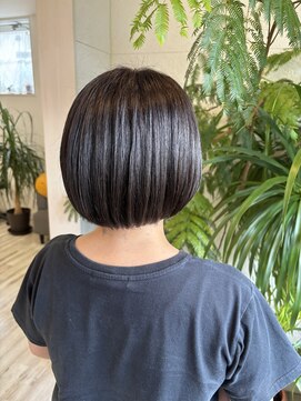 フゥカ 売市店(fuka) 【 時短ヘア☆】ミニボブ × グレージュカラー 八戸