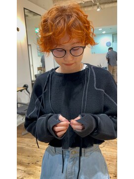 ホヌン 茅ヶ崎(Honnun) オレンジ×お洒落ラフパーマ/茅ヶ崎