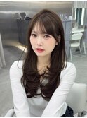 2wayバング 韓国顔まわり ミルクブラウン 銀座
