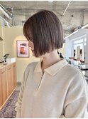 20代30代40代　ミニボブ/ミルクティーブロンド
