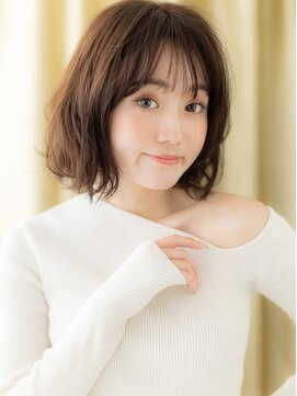 カバーヘアアンドスパ ブリス 浦和(COVER HAIR&SPA bliss) ミルクティーベージュ抜け感ゆるふわボブパーマ20代30代X浦和