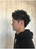 2ブロ×ショートパーマ