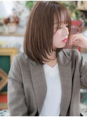*bliss戸田公園*斜めバング×外国人風カラーのツヤ感セミディa