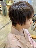 マニッシュレディ オン眉 登戸 ショート 簡単 アッシュブラウン