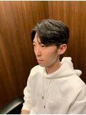 センターパート　ニュアンスパーマ　田町　床屋　メンズパーマ