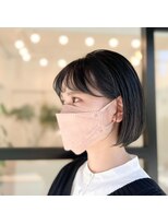 コットン(cotton)&nbsp;透け感グレーアッシュツヤボブ【スタイリスト白子】